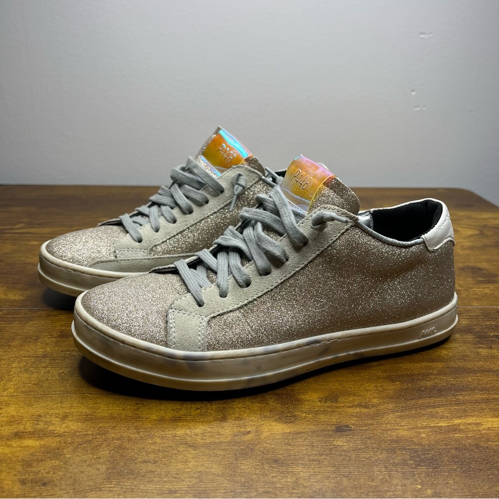 P448 Gold Glitter Sneakers
